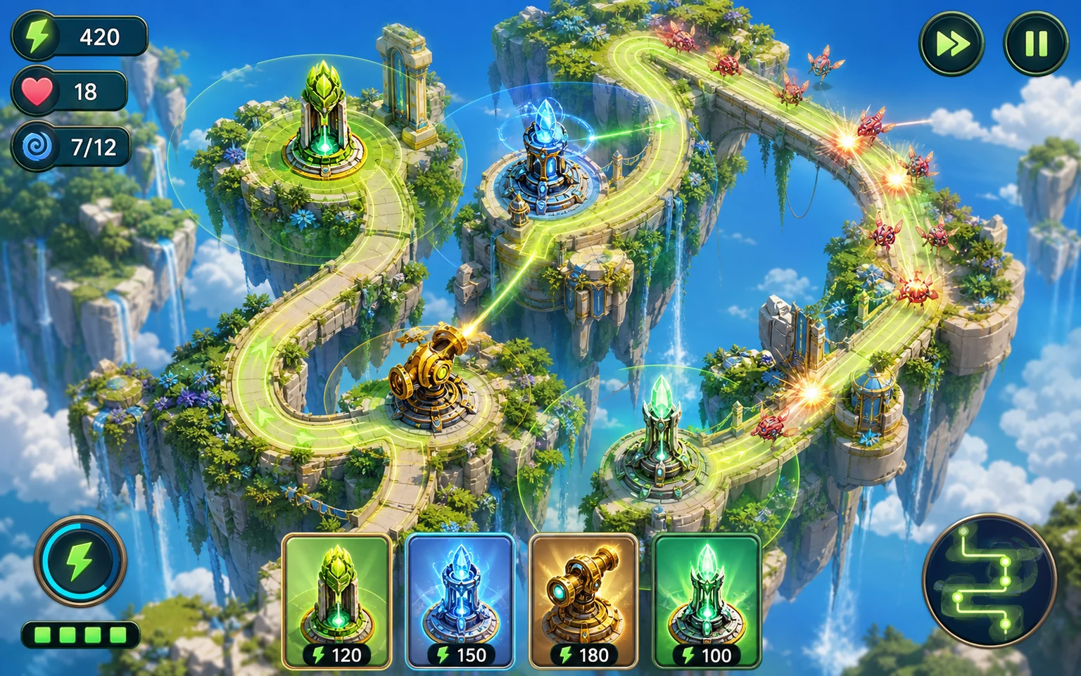 Sky Harbor Defense gameplay reference preview